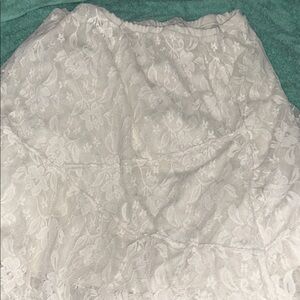 No boundaries laced corset style shirt and skirt 2 piece.